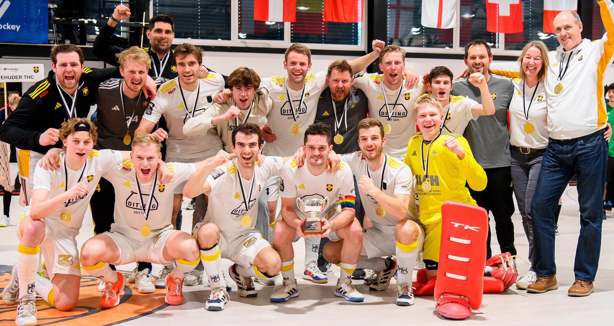 Harvestehuder THC hold their nerve to win exquisite fifth men’s indoor Club Cup crown
